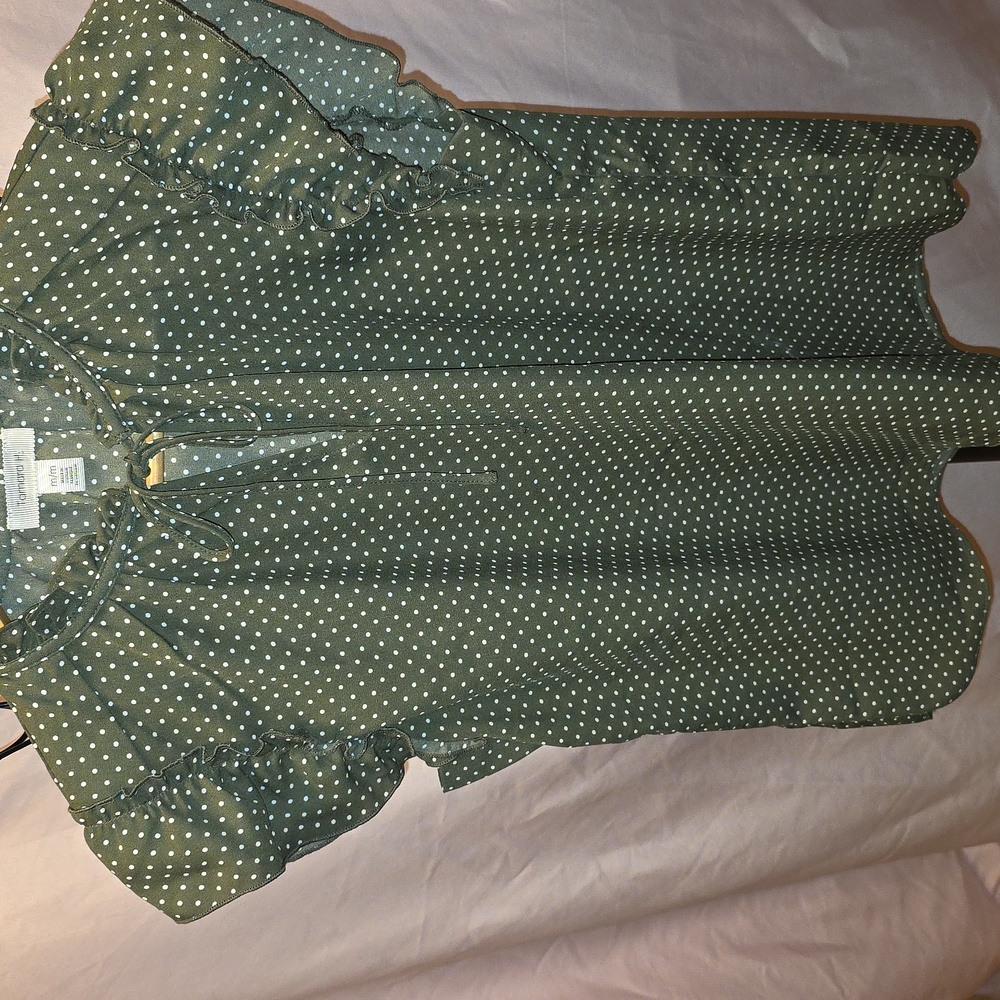 Tamara H. Green W/ White Polka Dot Blouse Womens Size Medium (Virginia #17)